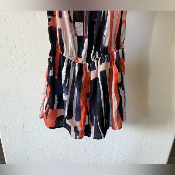 Elevenses|Anthropologie Off-Shoulder romper in multicolor Artsy print•••size 6 - Picture 4 of 13